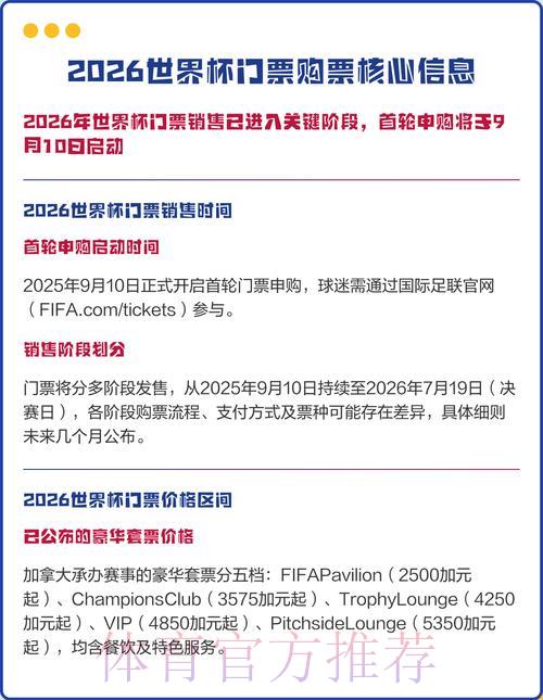 2026世界杯正规购票平台官方入口指南 2026世界杯正规购票平台官方入口指南